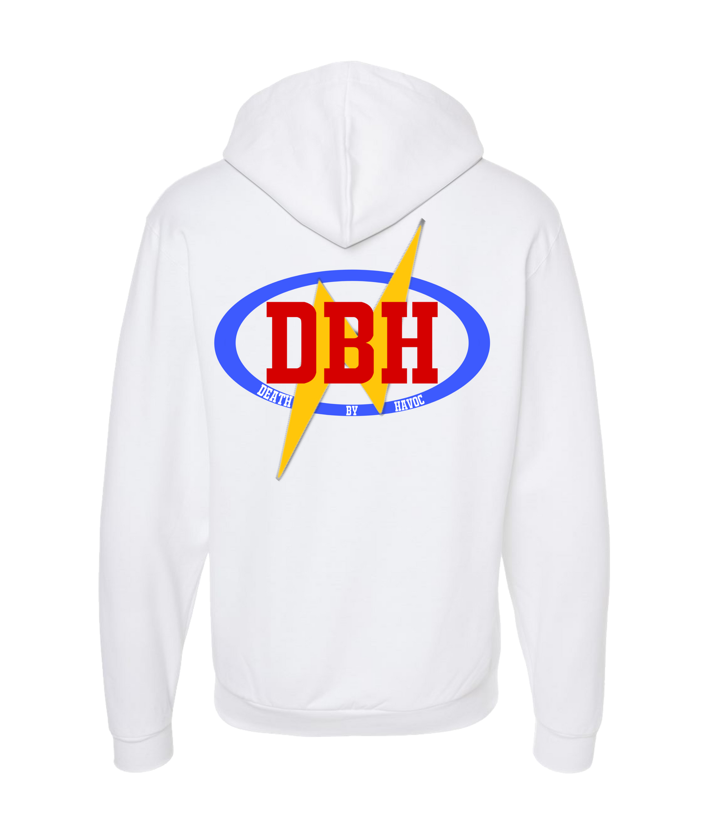V-JBHMSTOP - JB HAVOC FMW TRIBUTE LOGO - White Zip Up Hoodie
