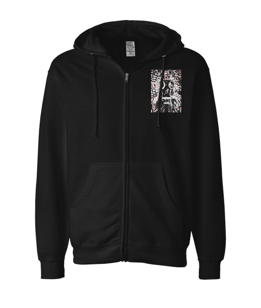 V-JBPTOP - Gas Mask - Black Zip Up Hoodie