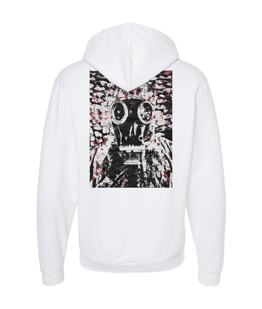 V-JBPTOP - Gas Mask - White Zip Up Hoodie