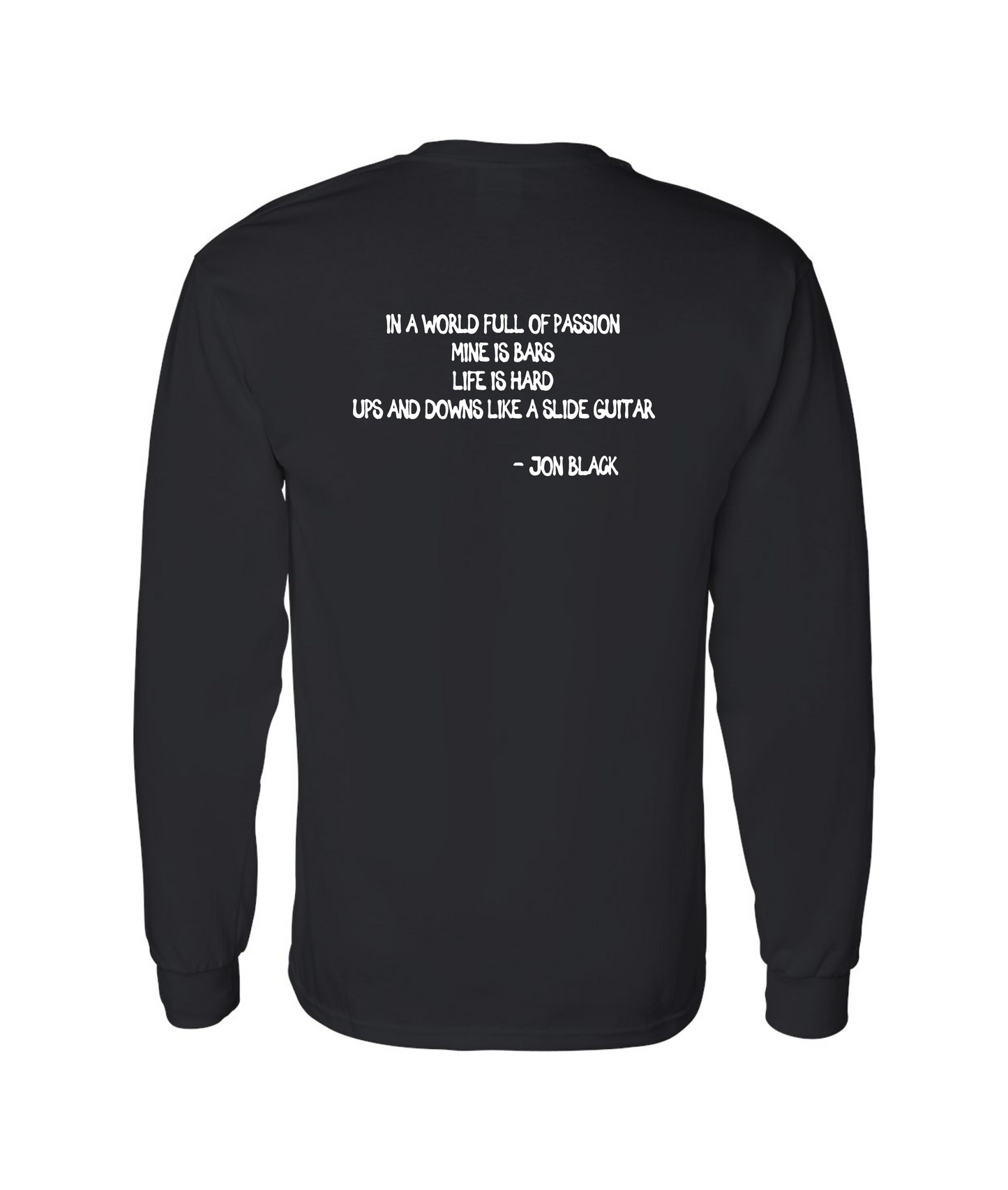Jon Black - Teal Logo - Black Long Sleeve T