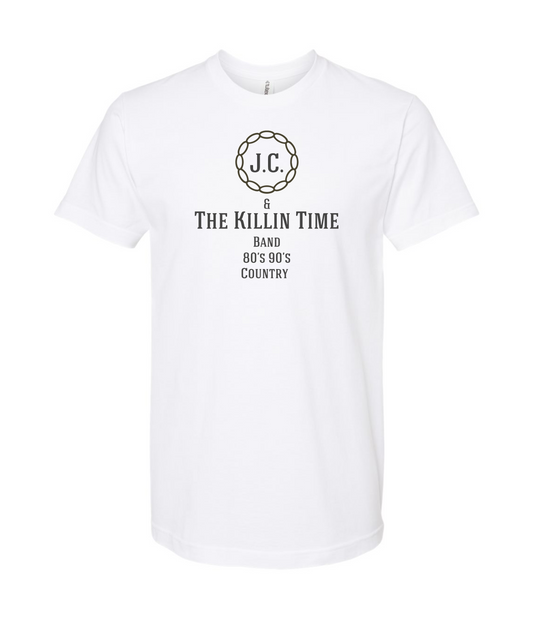 JC & The Killin Time Band - Round Logo - White T-Shirt