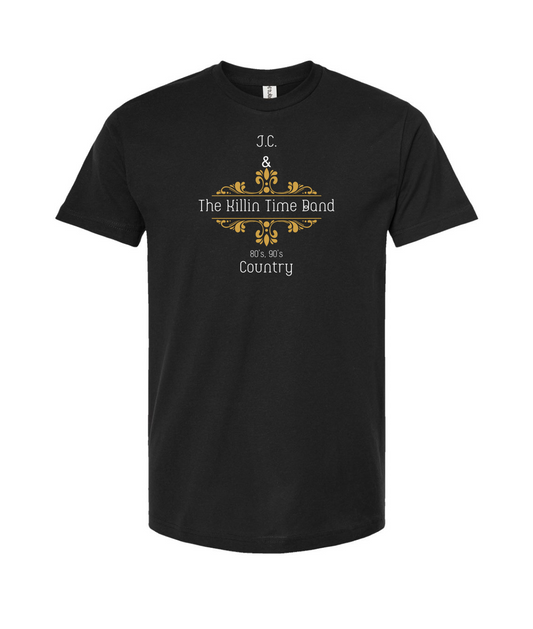JC & The Killin Time Band - Gold Logo - Black T-Shirt