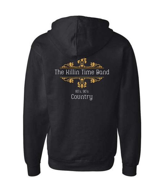 JC & The Killin Time Band - Gold Logo - Black Zip Hoodie