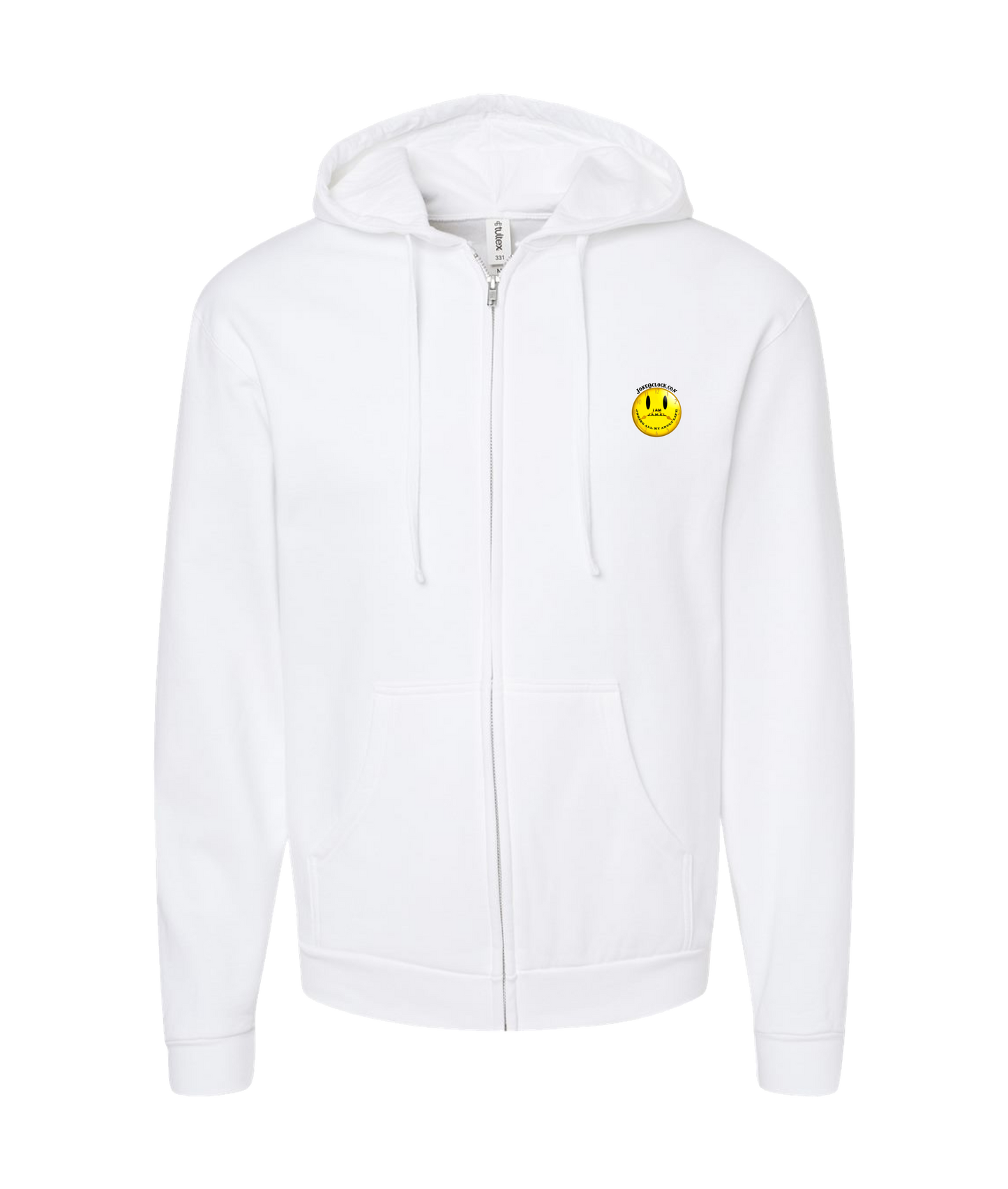 V-JCOTOP - I AM JAMAL - White Zip Up Hoodie