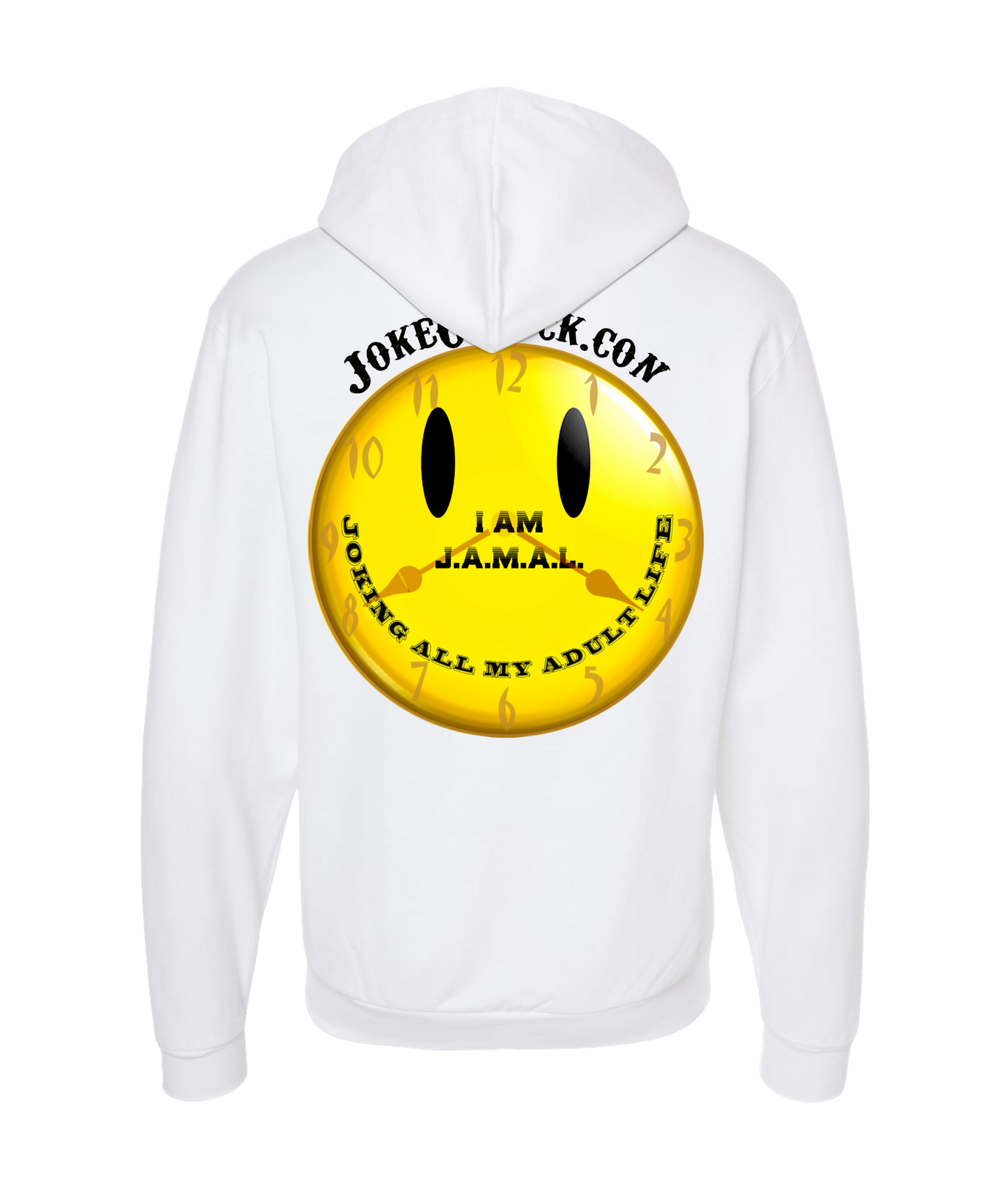 V-JCOTOP - I AM JAMAL - White Zip Up Hoodie