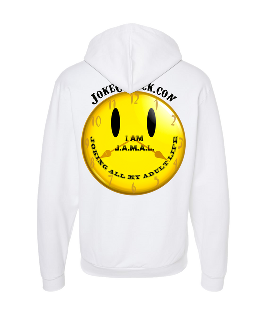 V-JCOTOP - I AM JAMAL - White Zip Up Hoodie
