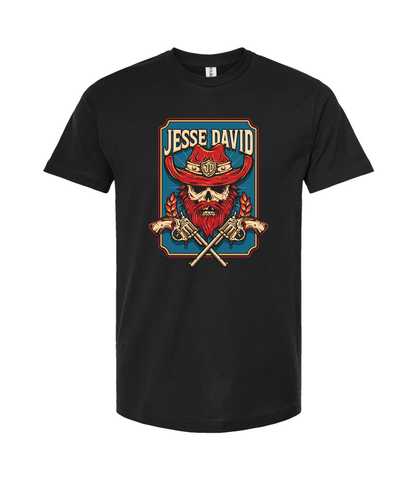 Jesse David - Skull - Black T-Shirt