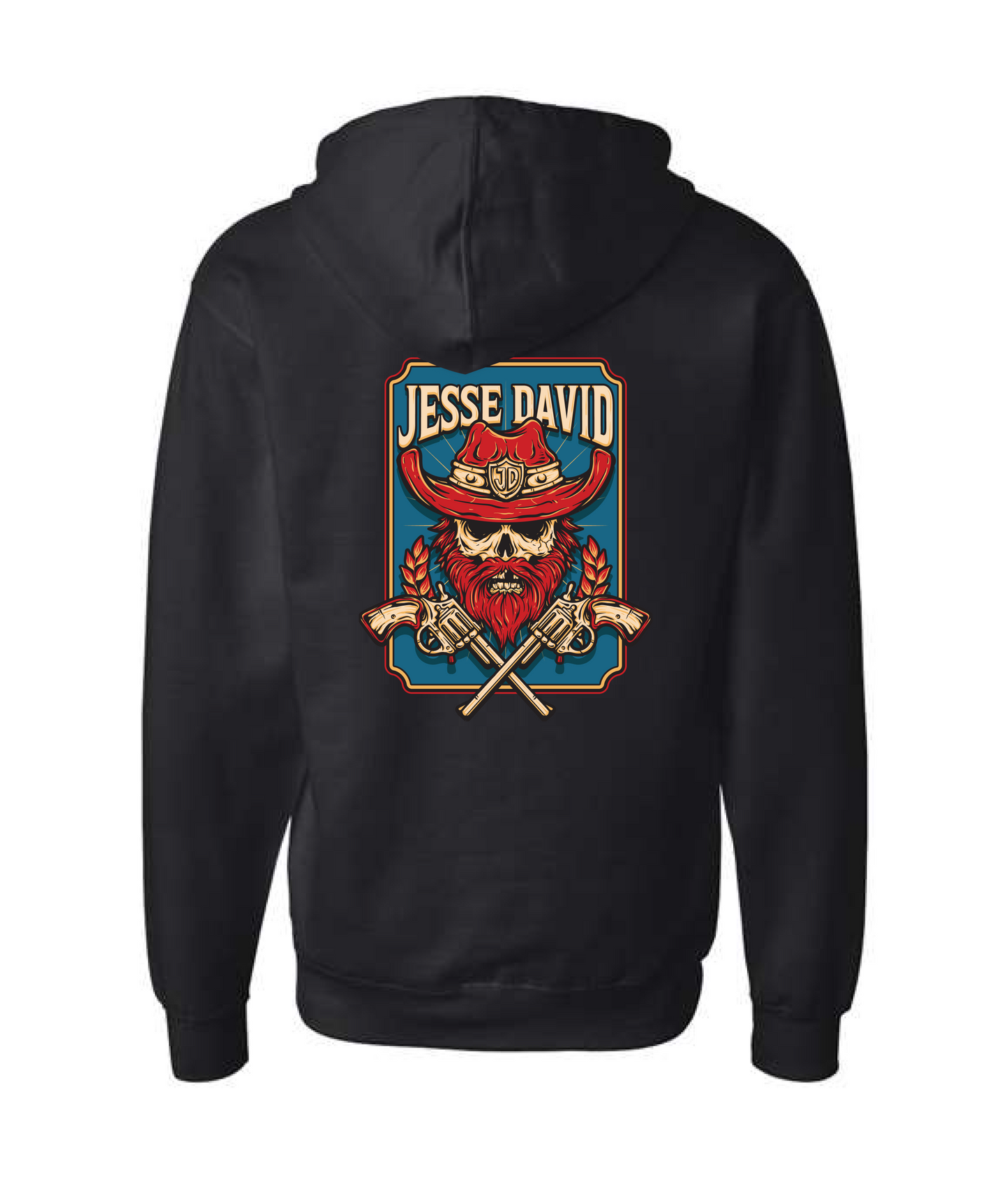 Jesse David - Skull - Black Zip Hoodie
