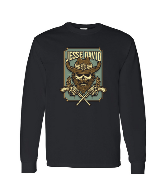 Jesse David - Skull II - Black Long Sleeve T