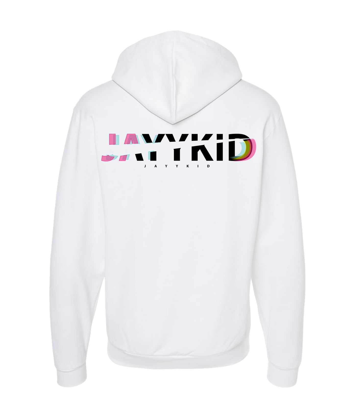 Jayy Kid - LOGO 3 - White Zip Up Hoodie