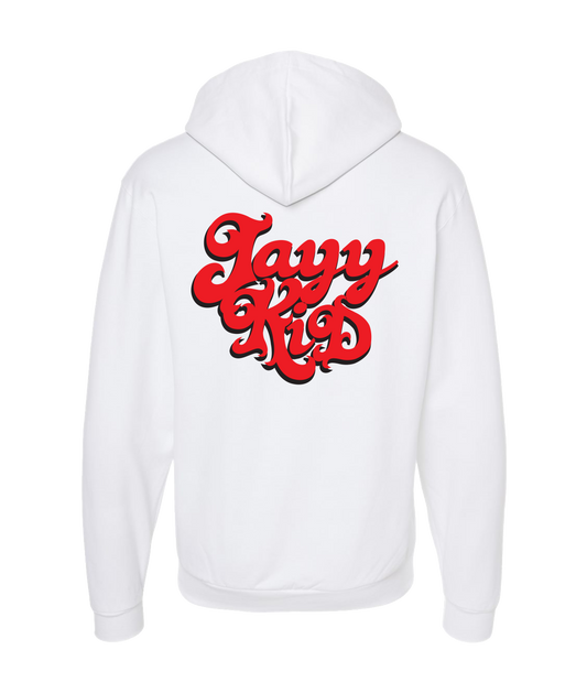 Jayy Kid - Logo - White Zip Up Hoodie