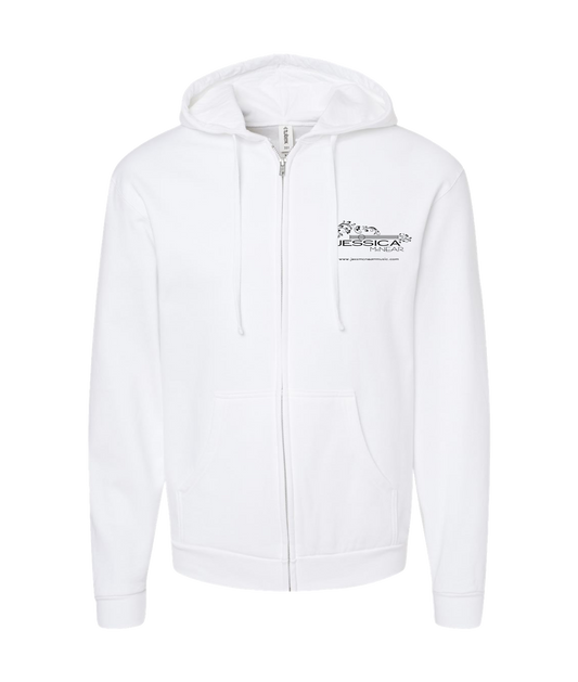 V-JMCNTOP - GUITAR - White Zip Up Hoodie