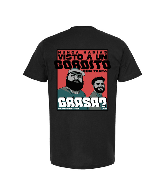 V-JMMTOP - GRASA? - Black T-Shirt