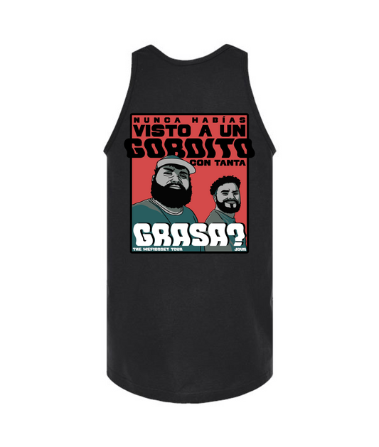 V-JMMTOP - GRASA? - Black Tank Top
