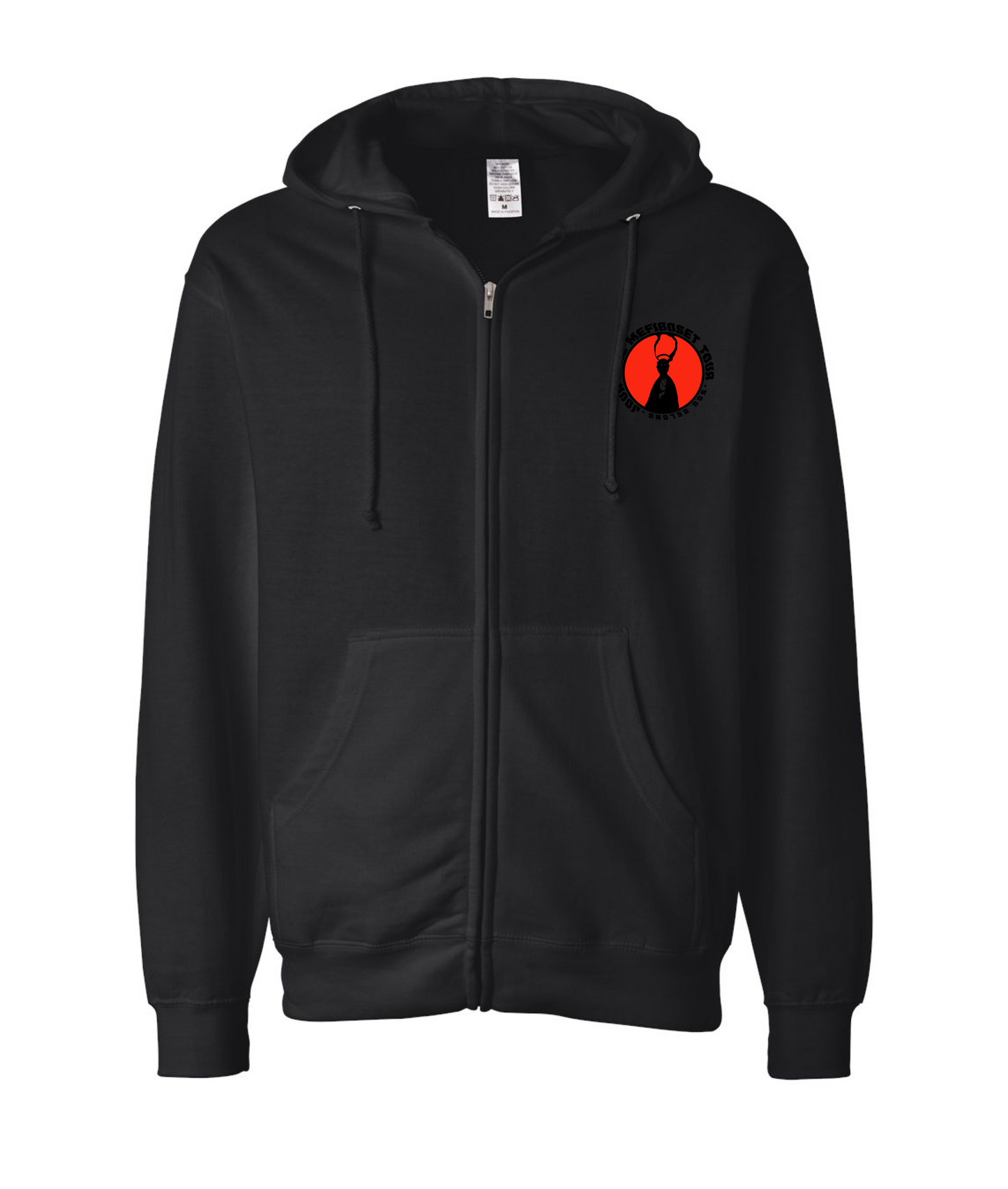 JOVA MUSIC MERCH - GRASA? - Black Zip Up Hoodie