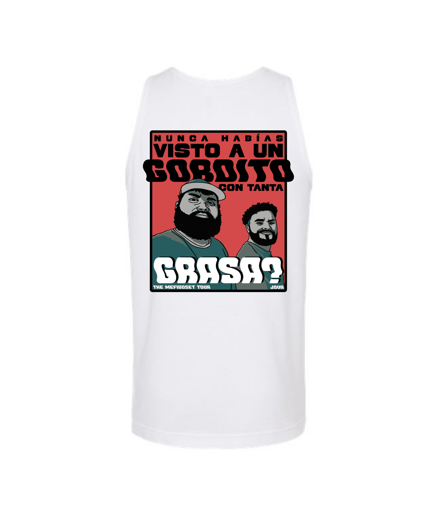 V-JMMTOP - GRASA? - White Tank Top