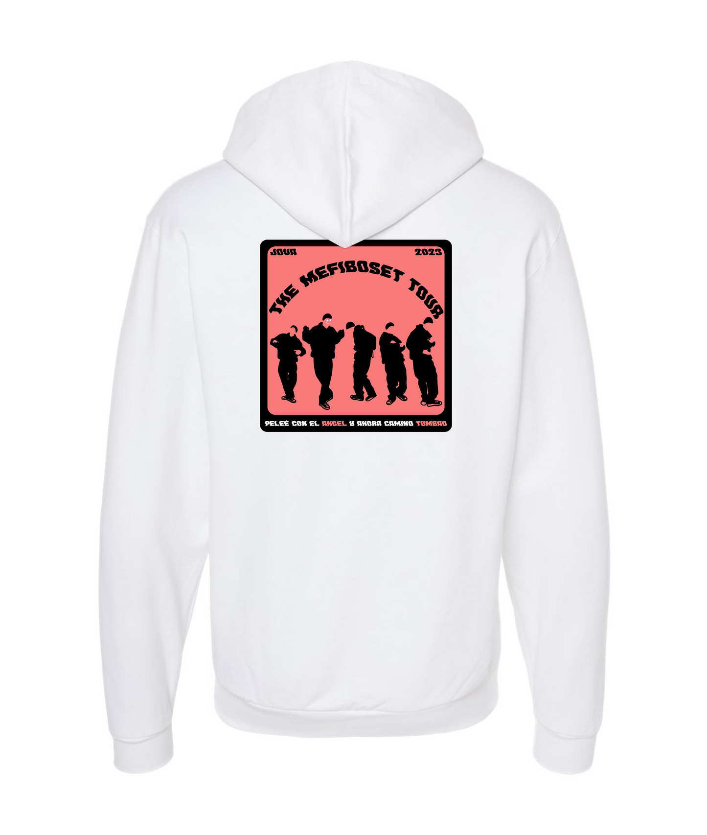 JOVA MUSIC MERCH - THE MEFIBOSET TOUR - White Zip Up Hoodie