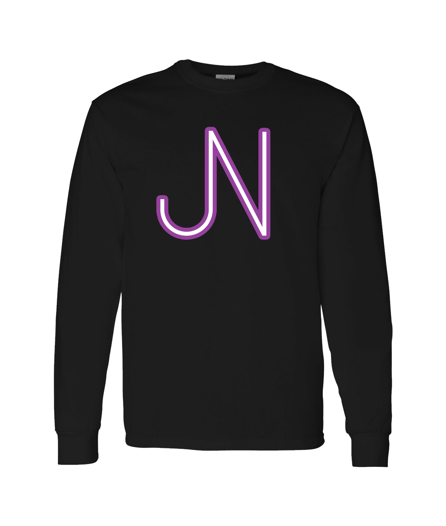 James Neary Music - JN (purple) - Black Long Sleeve T