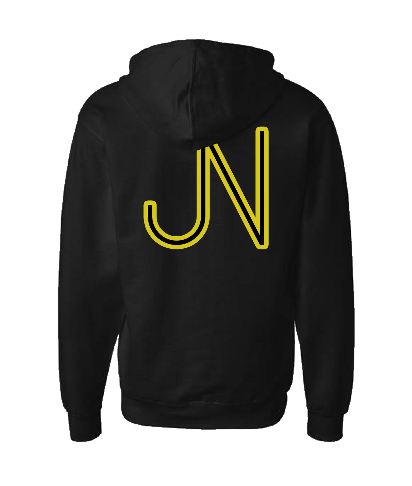 James Neary Music - JN (Yellow) - Black Zip Up Hoodie