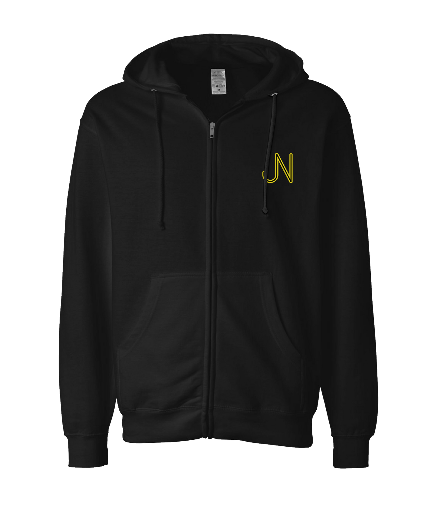 James Neary Music - JN (Yellow) - Black Zip Up Hoodie