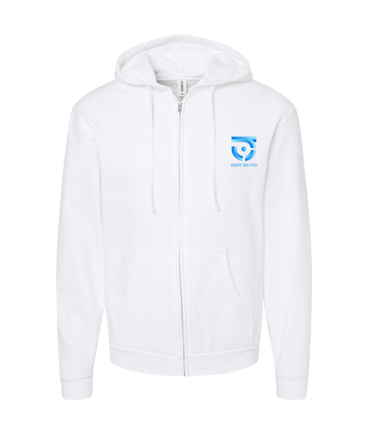 V-JSDDTOP - DON'T DO IT - White Zip Up Hoodie