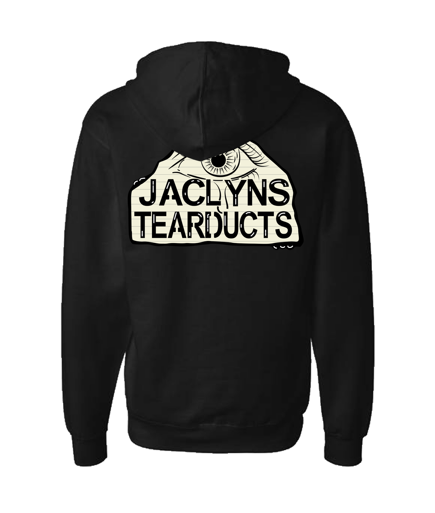 Jaclyns Tearducts - Logo - Black Zip Up Hoodie