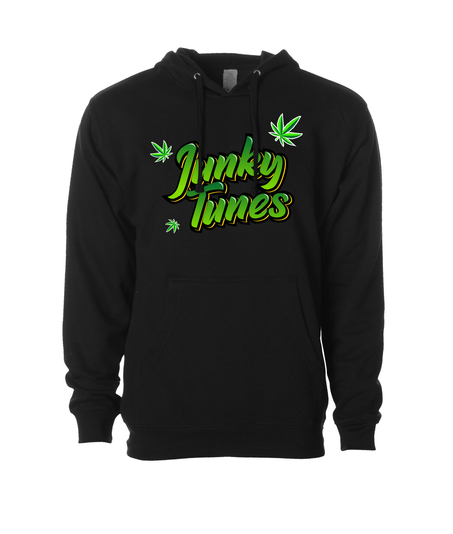 JunkyTunes - Logo Green - Black Hoodie