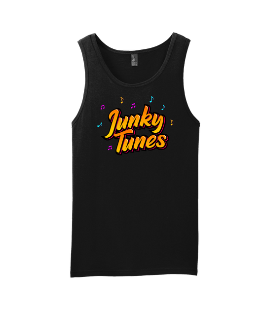 JunkyTunes - Logo Orange - Black Tank Top