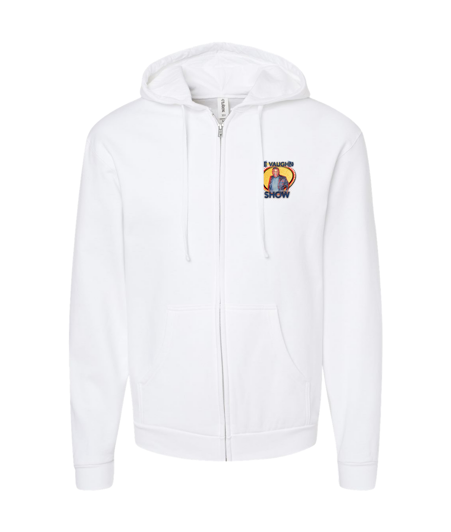 Je Vaughn Show - Smile - White Zip Up Hoodie