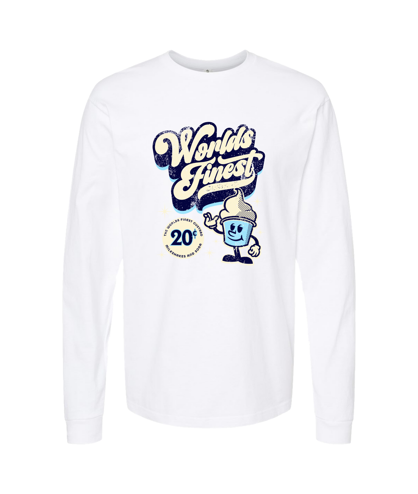 khaotic Threads - Worlds Finest - White Long Sleeve T