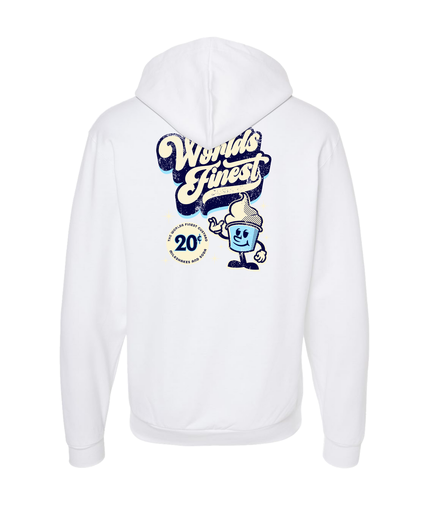 V-KHTTOP - Worlds Finest - White Zip Up Hoodie