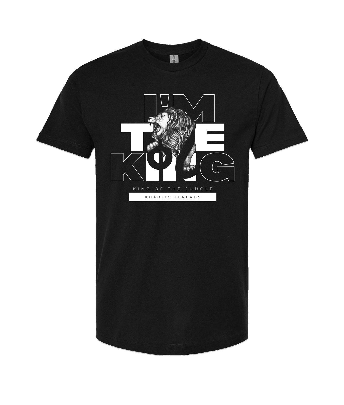 khaotic Threads - I'm The King - Black T Shirt