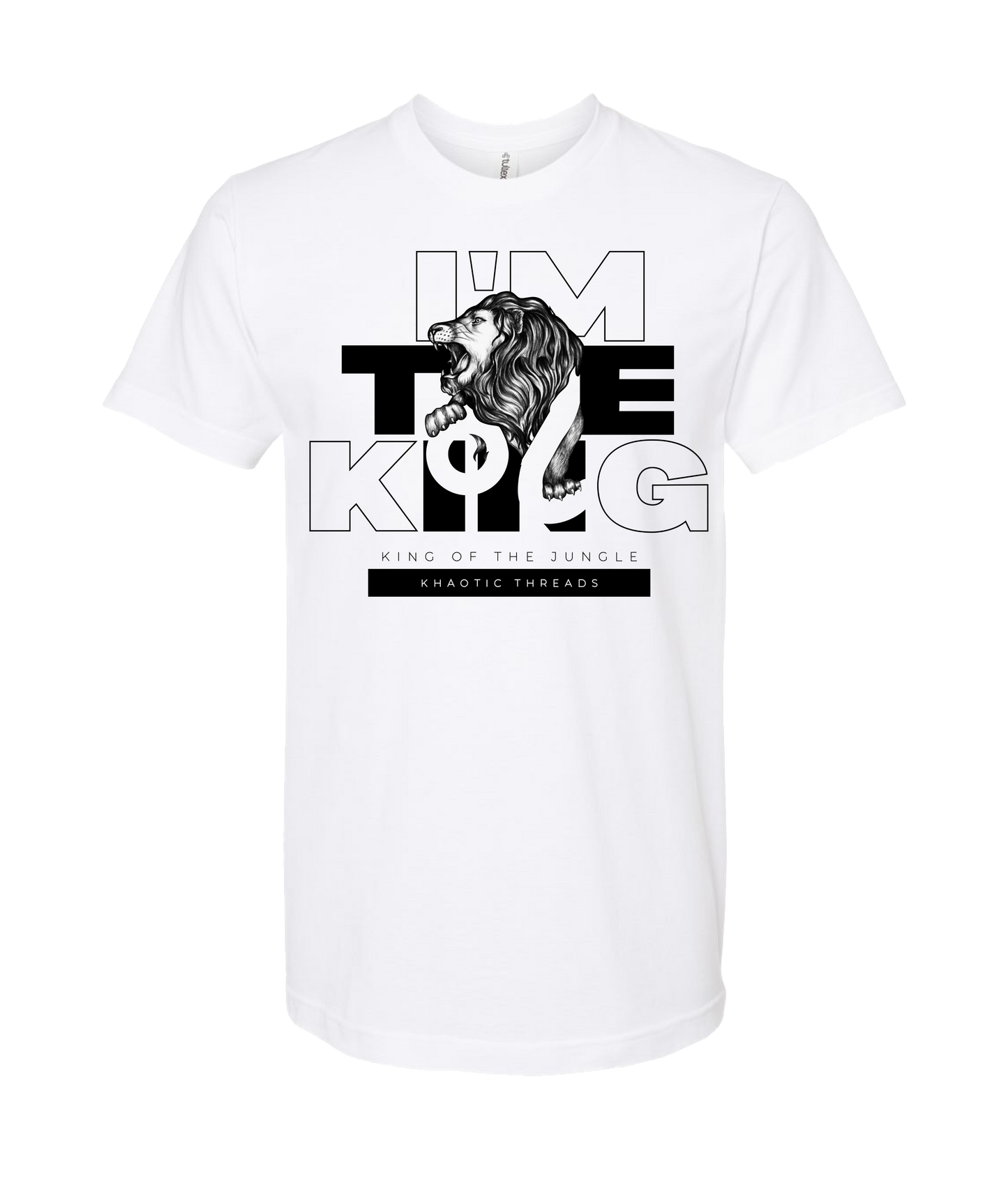 khaotic Threads - I'm The King - White T Shirt
