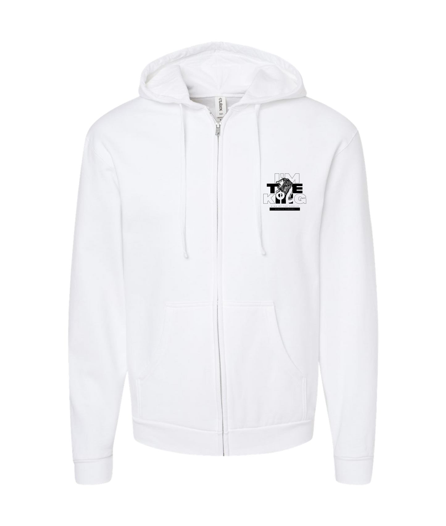 V-KHTTOP - I'm The King - White Zip Up Hoodie