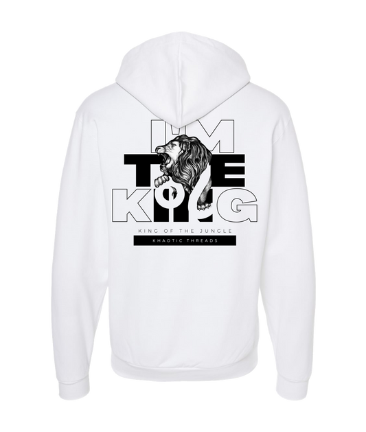 khaotic Threads - I'm The King - White Zip Up Hoodie