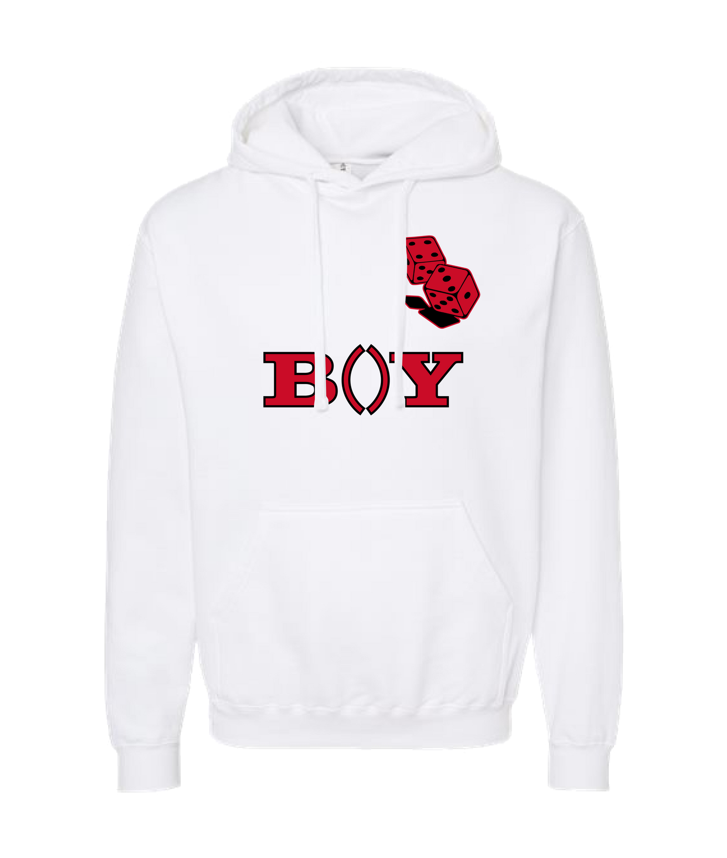 King Julgah - B()Y Dice RED (2 sided)  - White Hoodie