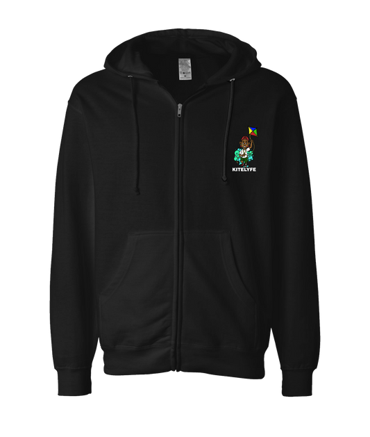 V-KLYFTOP - KITE - Black Zip Up Hoodie