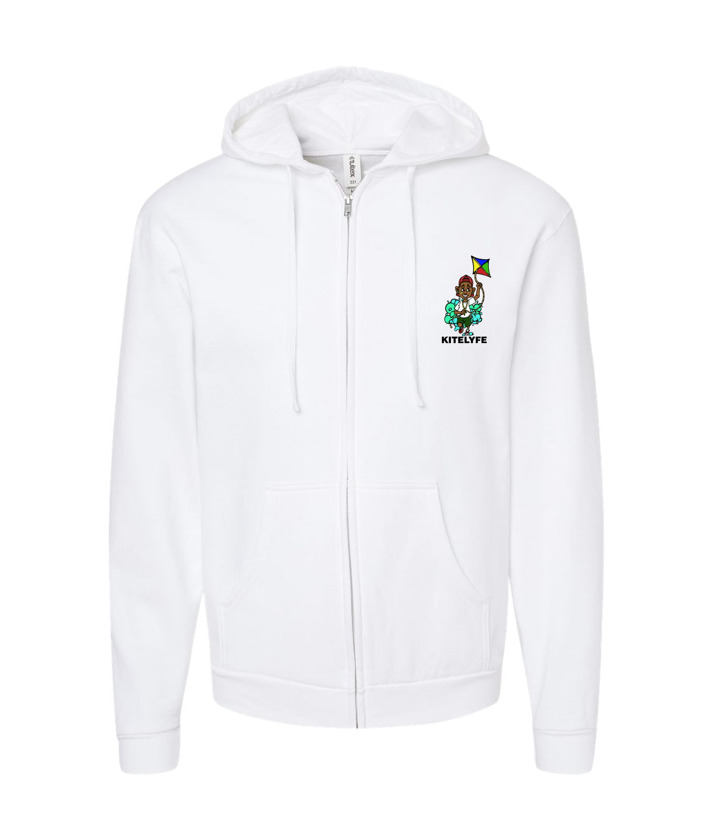 V-KLYFTOP - KITE - White Zip Up Hoodie