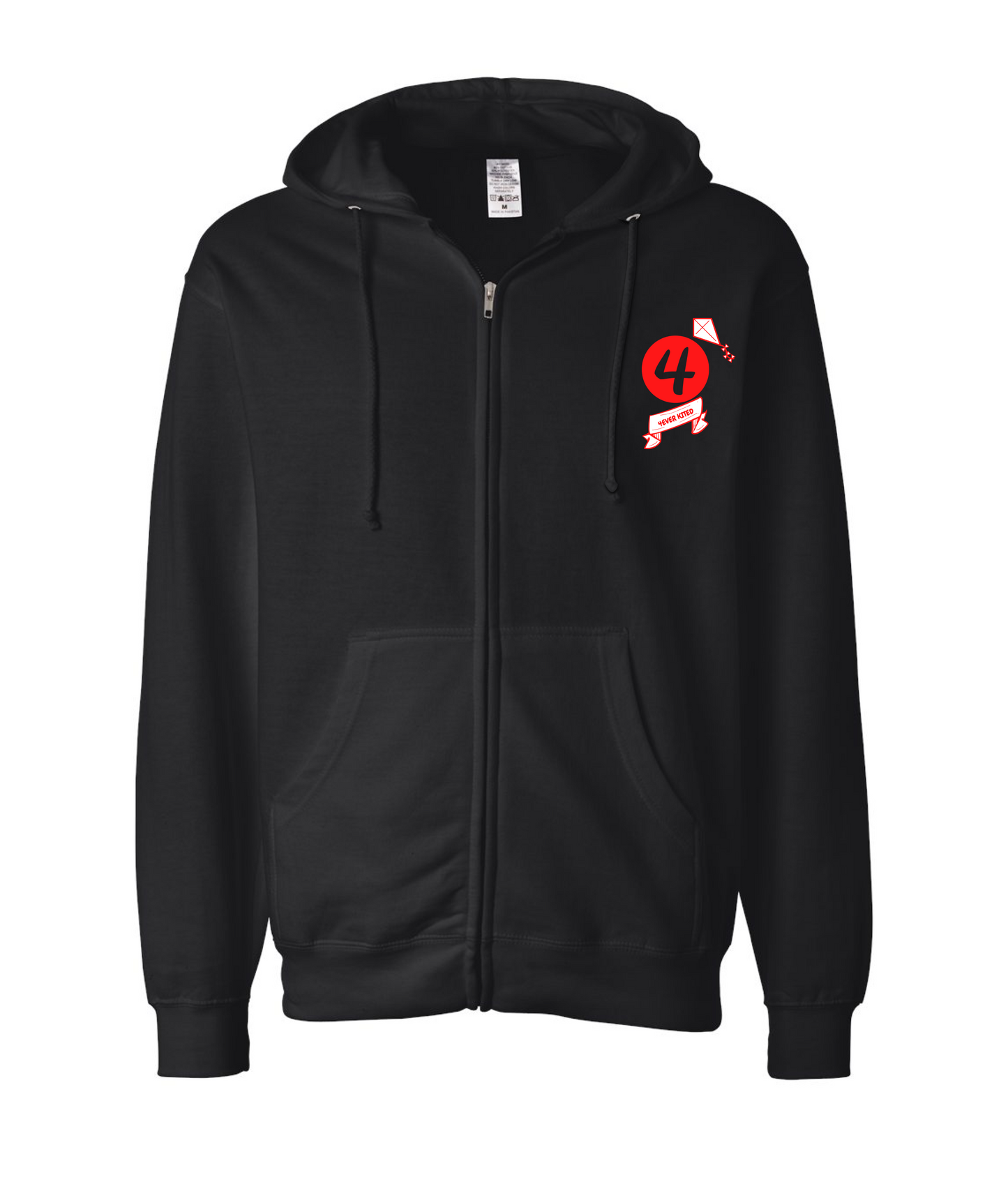 V-KLYFTOP - 4EVERKITED - Black Zip Up Hoodie