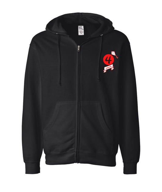 V-KLYFTOP - 4EVERKITED - Black Zip Up Hoodie