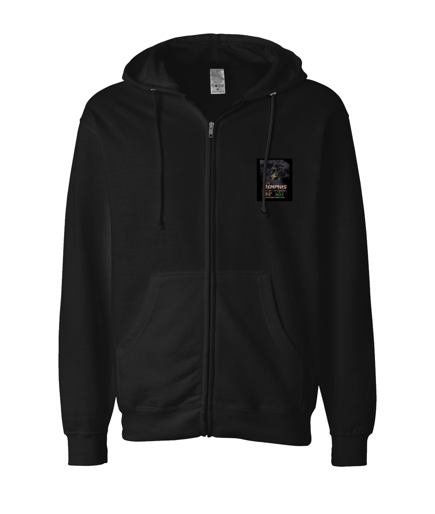 V-KMTOP - DESIGN 1 - Black Zip Up Hoodie