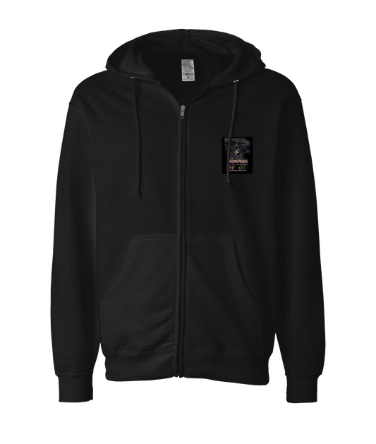 V-KMTOP - DESIGN 1 - Black Zip Up Hoodie