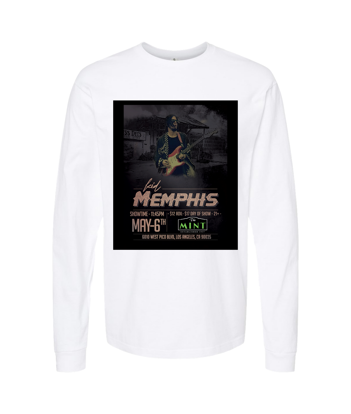 Kid Memphis - DESIGN 1 - White Long Sleeve T