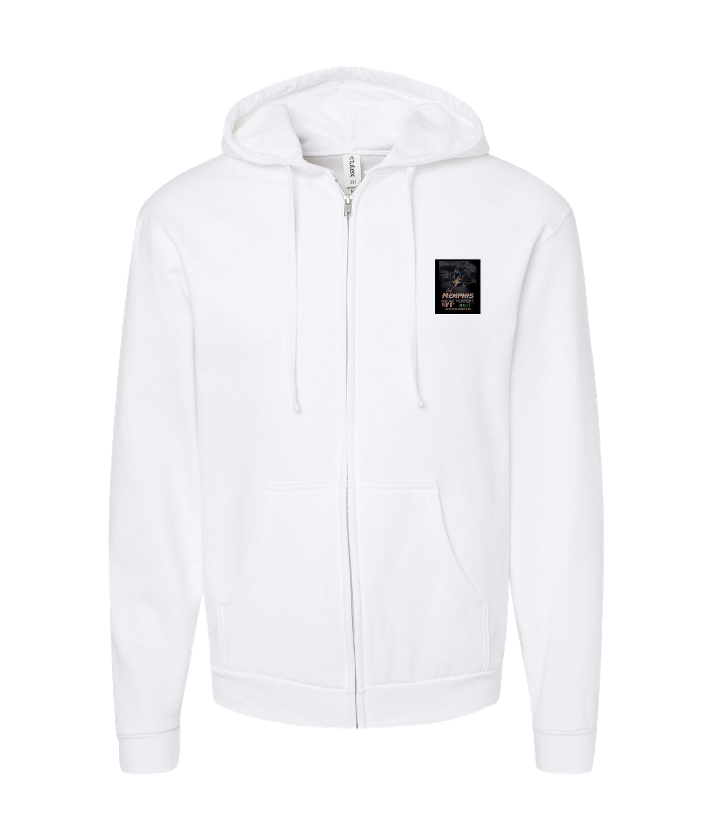 V-KMTOP - DESIGN 1 - White Zip Up Hoodie