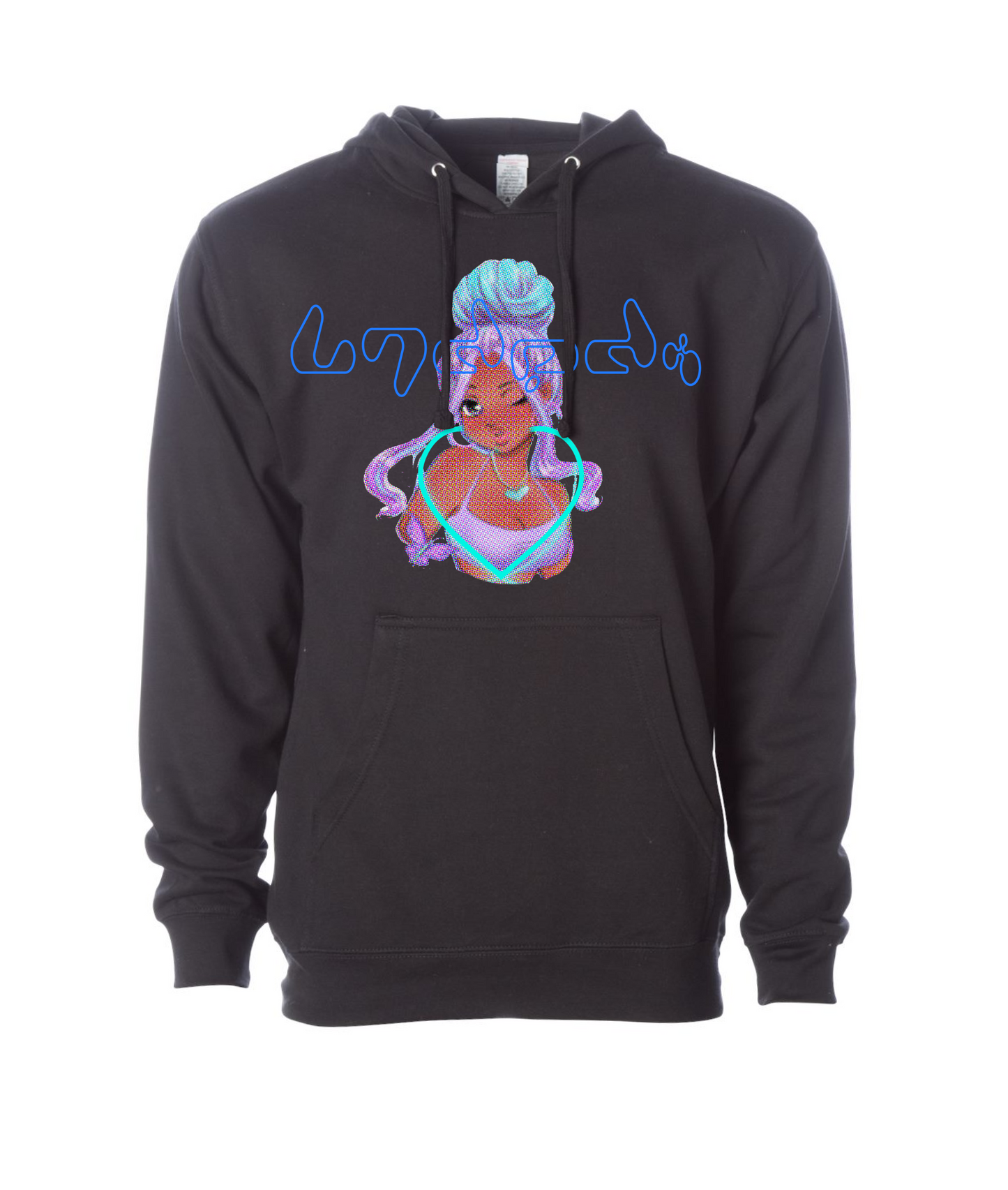 V-LECTOP - Anime Girl - Black Hoodie