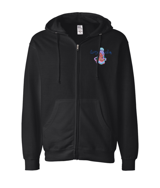 V-LECTOP - Anime Girl - Black Zip Up Hoodie
