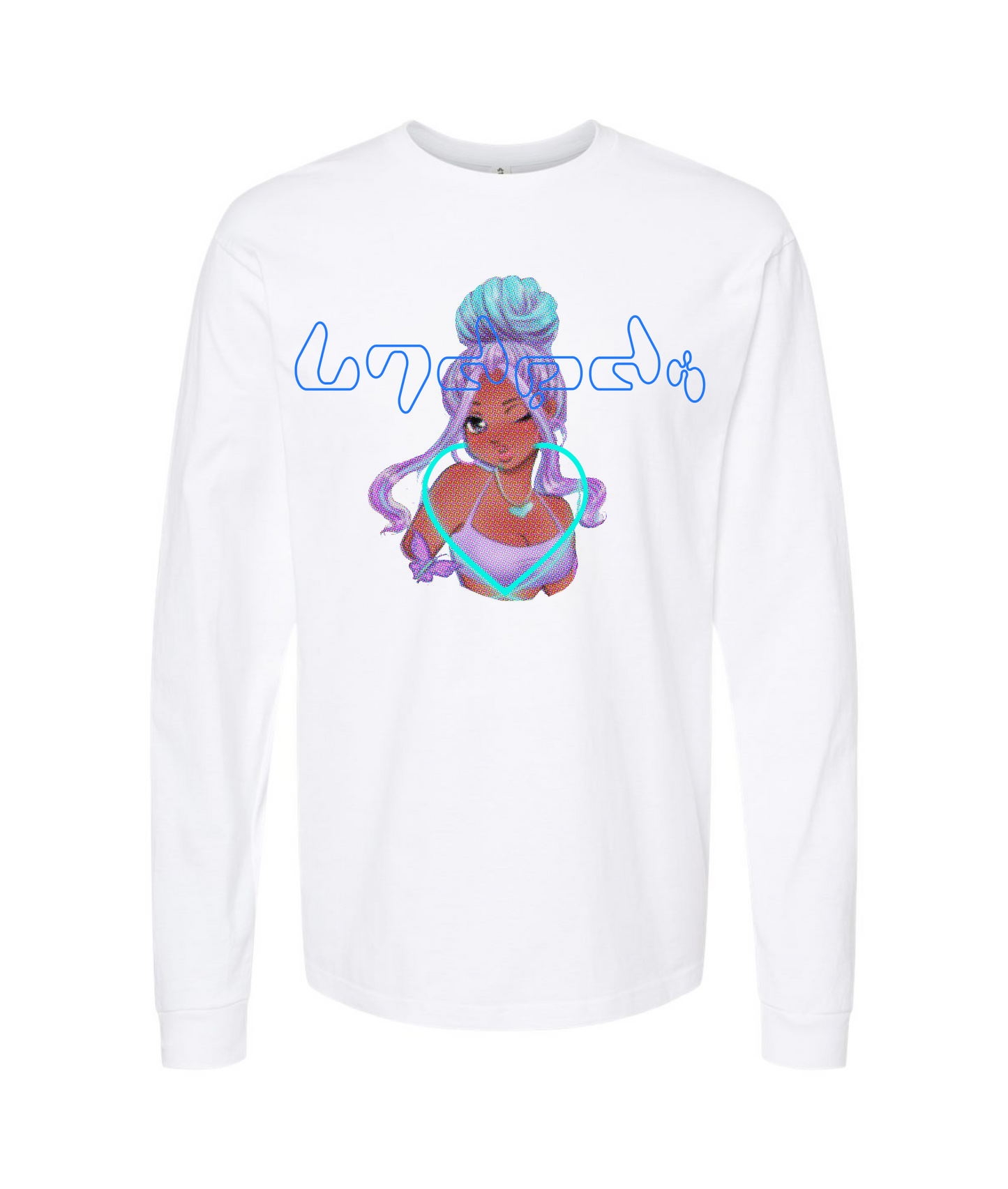 V-LECTOP - Anime Girl - White Long Sleeve T