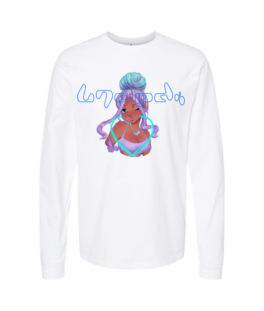 V-LECTOP - Anime Girl - White Long Sleeve T