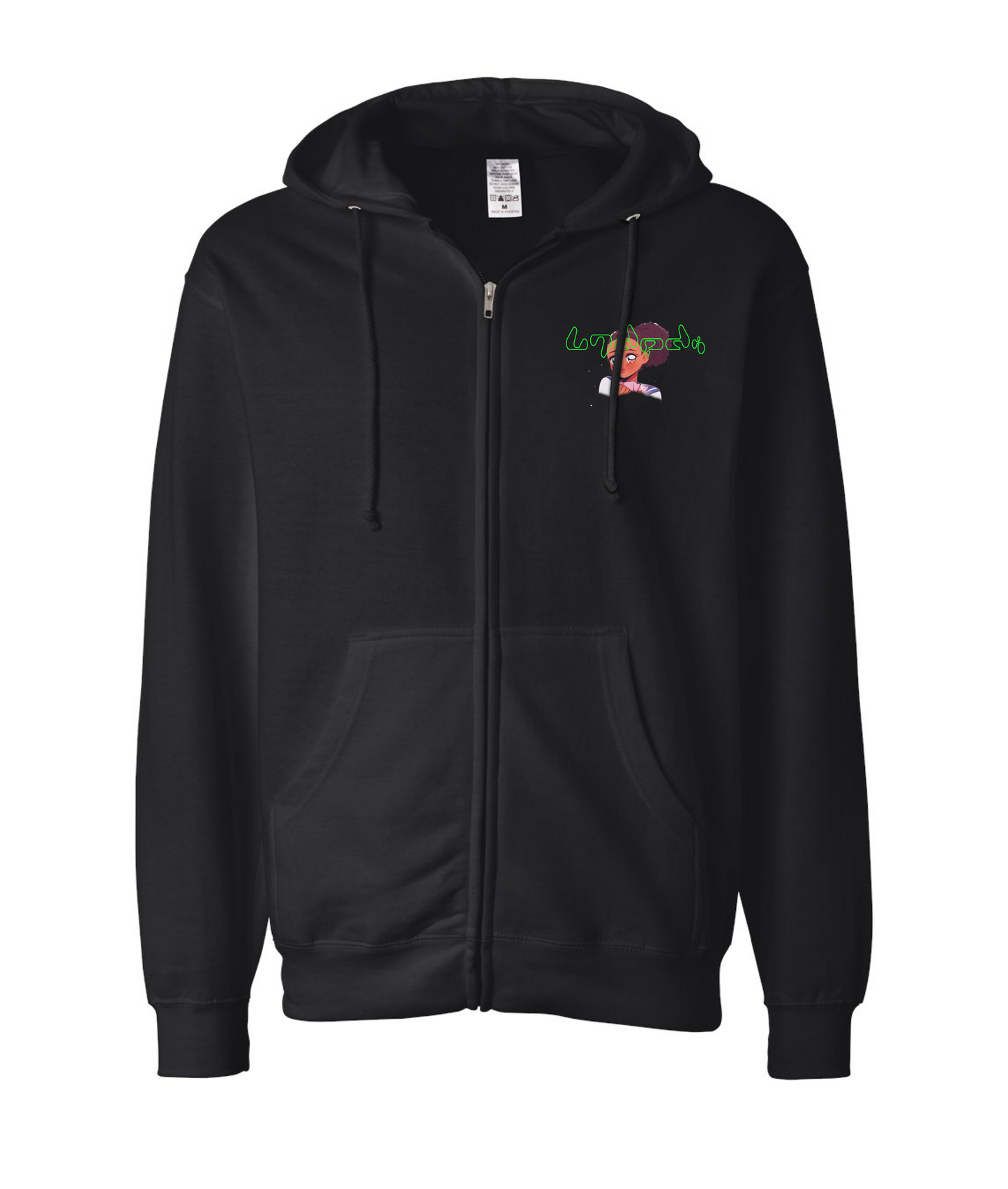 LimitedEdition Clothing - Anime Girl - Black Zip Up Hoodie