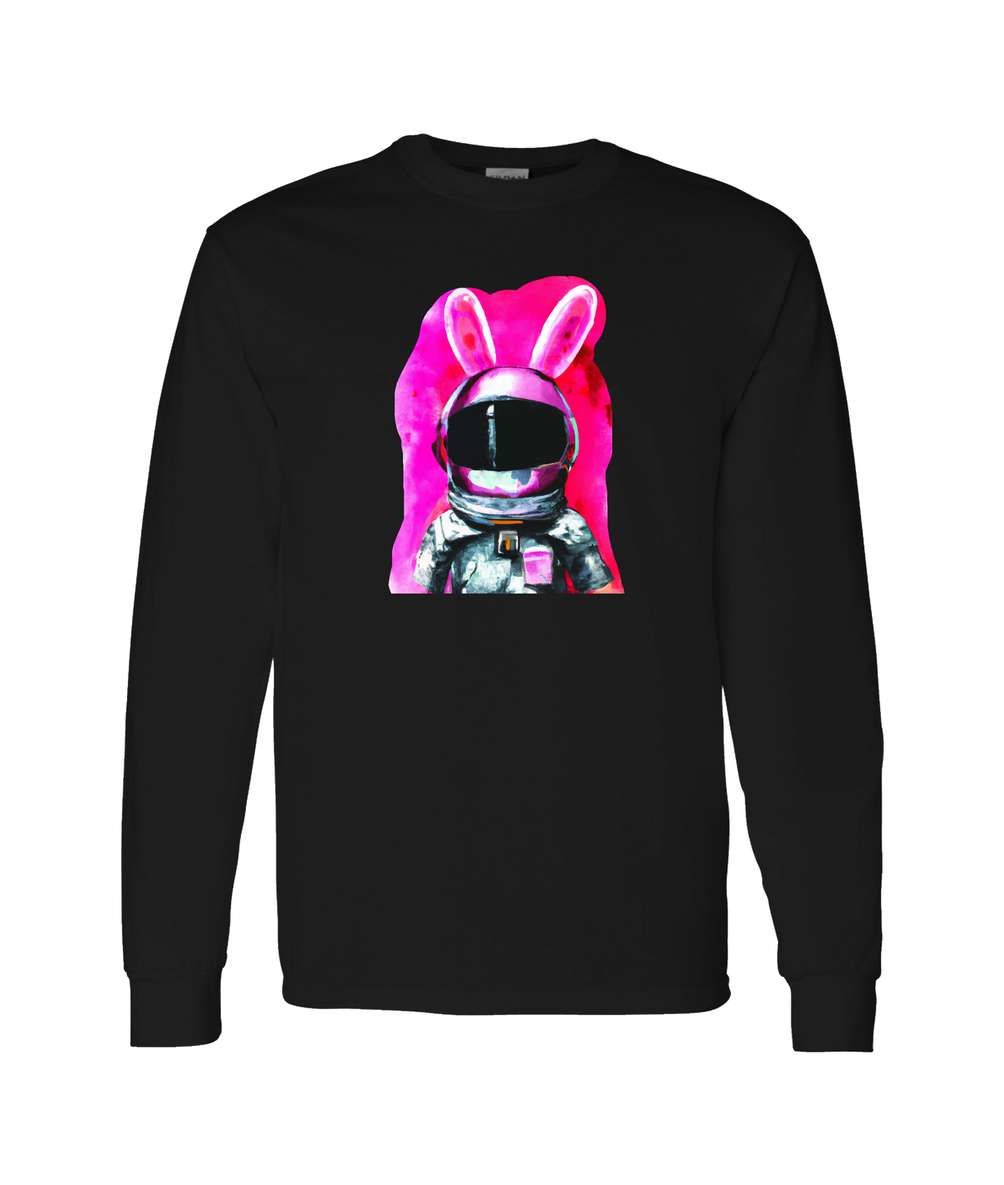 V-LEGPTOP - SPACE RABBIT - Black Long Sleeve T